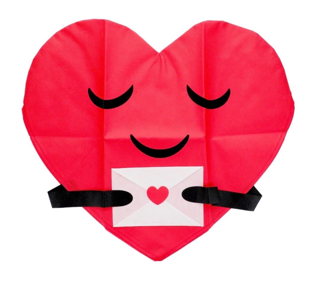 Valentine’s Day Heart Chair Cover, Heart Shaped Valentine’s Day Gift, Classroom Favors, Valentine Keepsakes, Valentine Decor