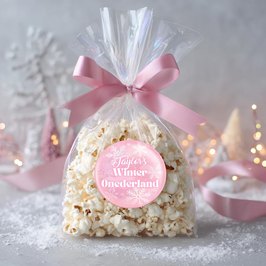 Winter Onederland Stickers: Baby Shower Favor Labels, 2-inch Glossy