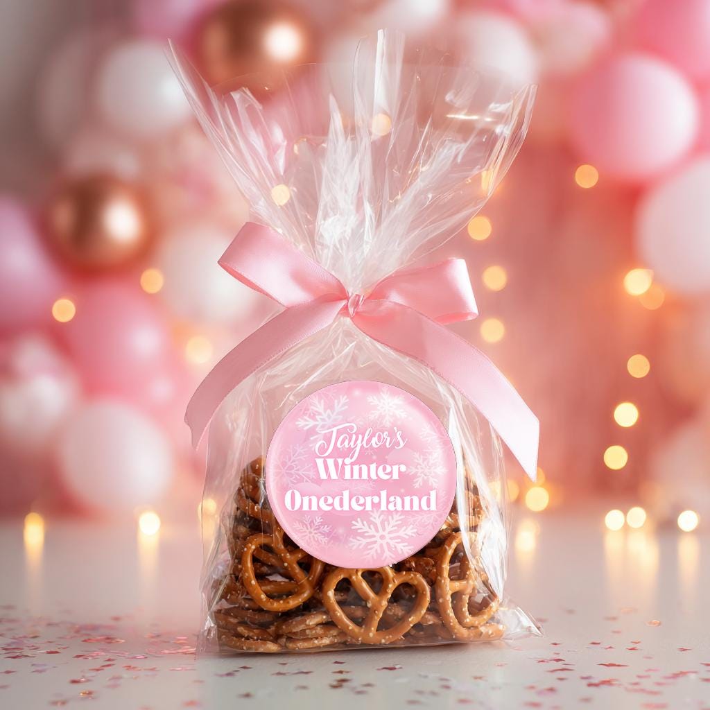 Winter Onederland Stickers: Baby Shower Favor Labels, 2-inch Glossy