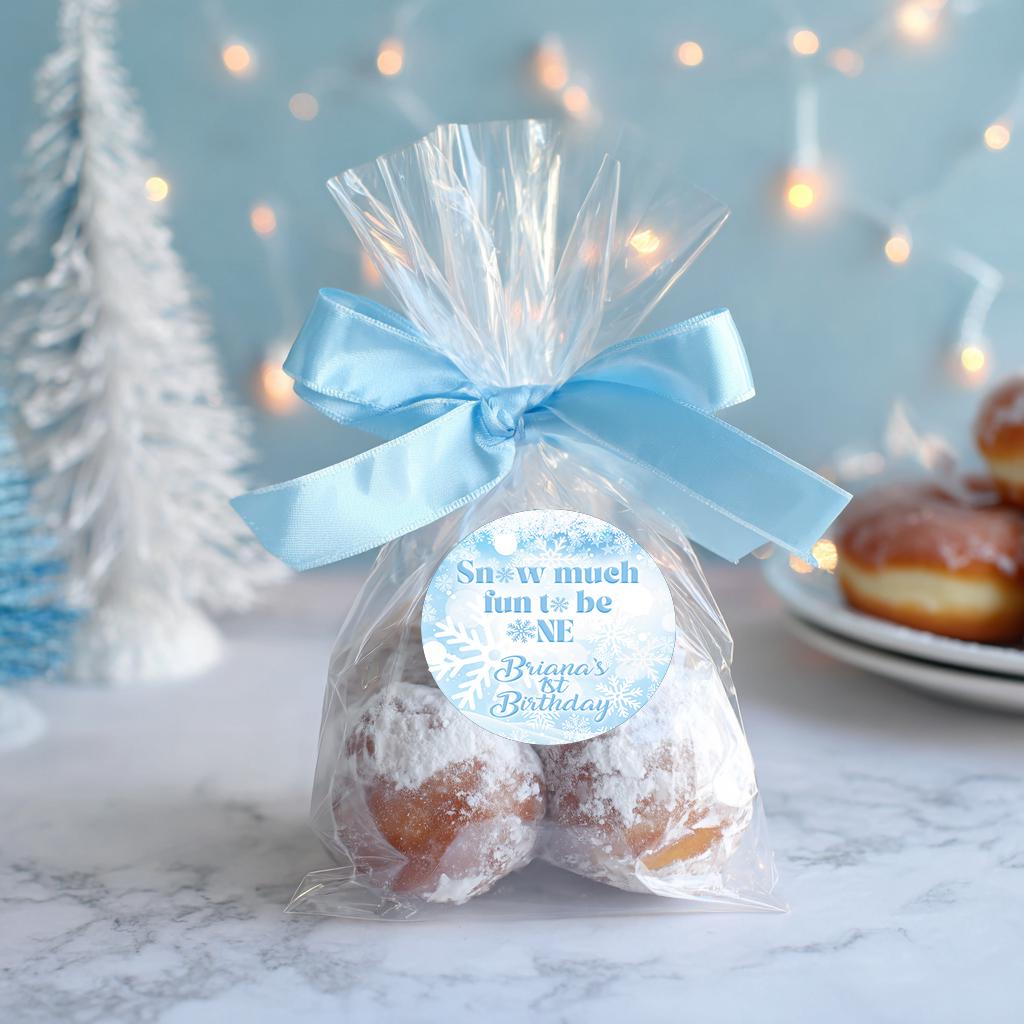 Winter Onederland Stickers: Baby Shower Favor Labels, 2-inch Gloss Finish