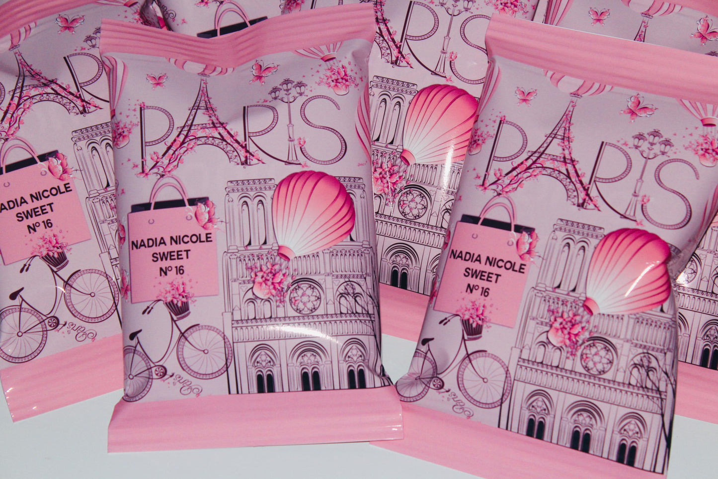Paris Birthday Chip Bags – Personalized Party Favors with Snacks